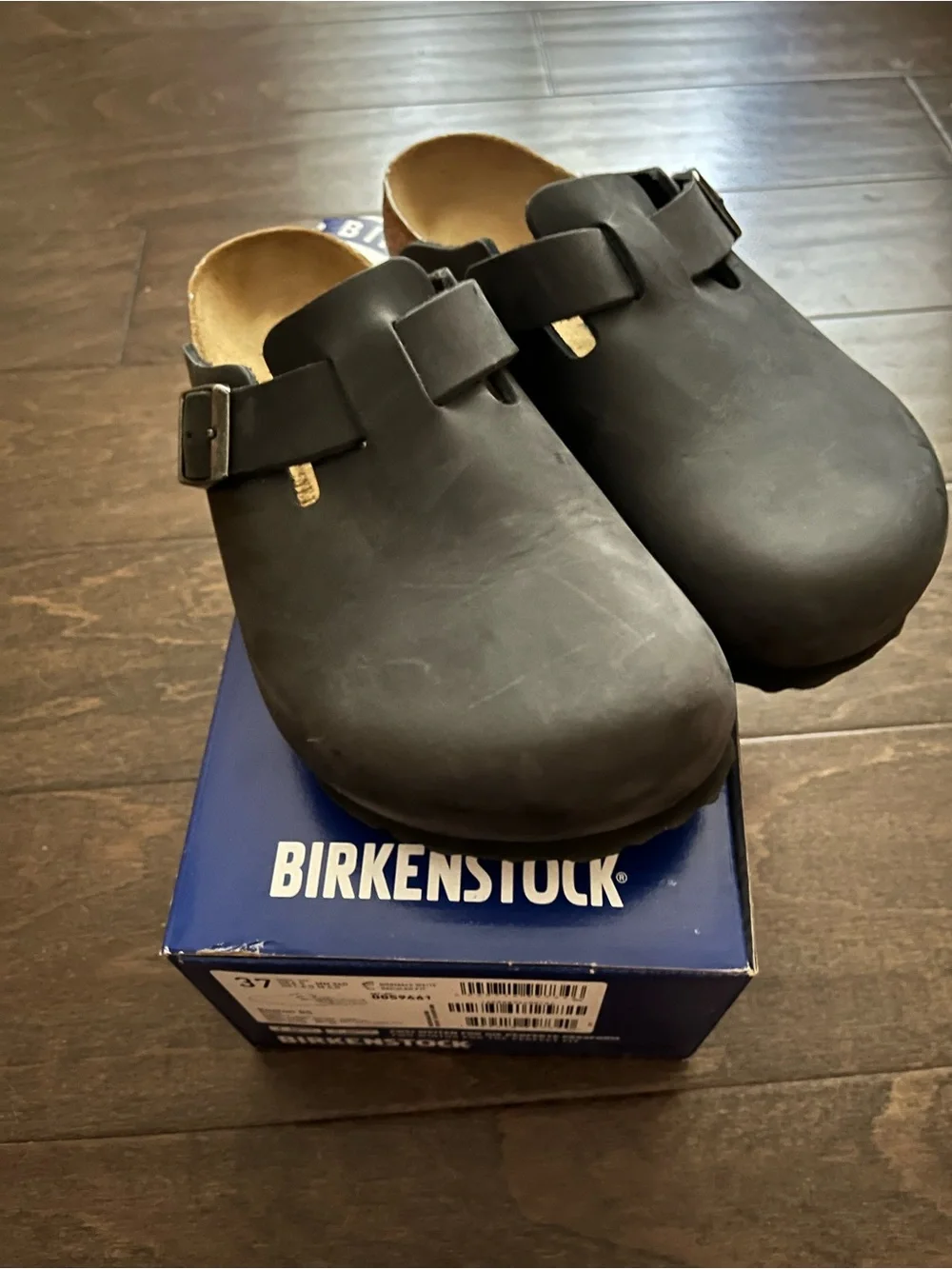 Birkenstock Black Boston Clog Slip-On Oiled Leather